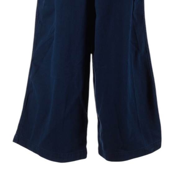 Banana Republic Wide Leg Cargo Jeans 12 NWT Navy Cotton Twill High Rise Utility - Picture 5 of 10